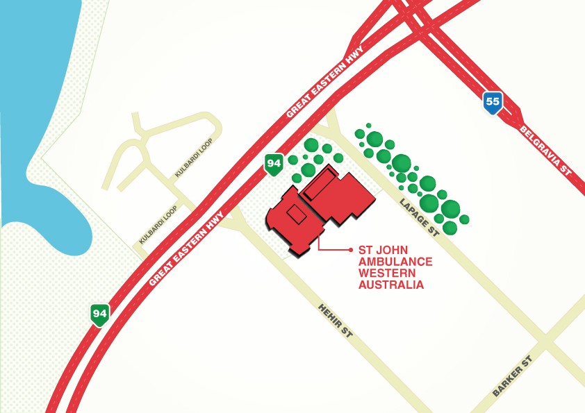 Map of the 209 Great Eastern Highway Belmont WA 6104 Office